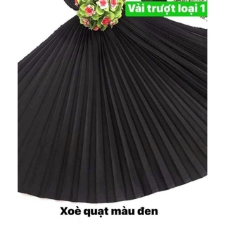Vải chân váy xếp ly xoè quạt 180* dài 75cm