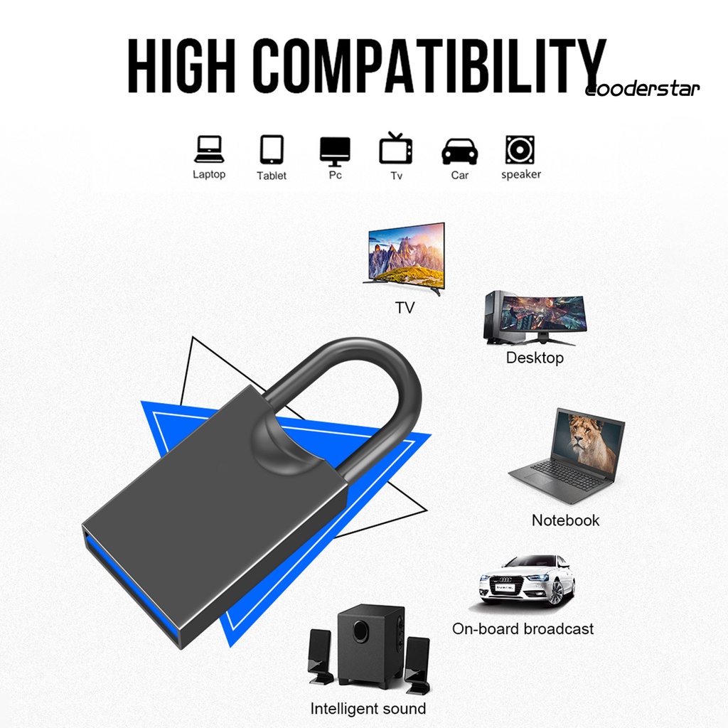 COOD-st 8/16/32/64GB Mini Portable USB 3.0 High Speed Metal U Disk with Type-c Adapter