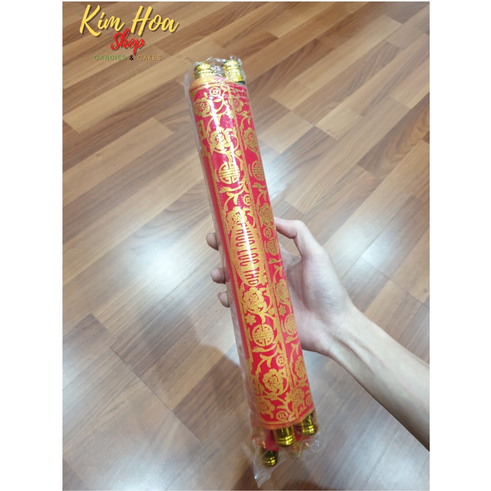 Đôi Liễn & Cặp Liễn & Câu Đối vải nhung đỏ chữ vàng Chúc Mừng Năm Mới & Câu Thơ & Câu Đối đỏ đón TẾT với 2 kích thước