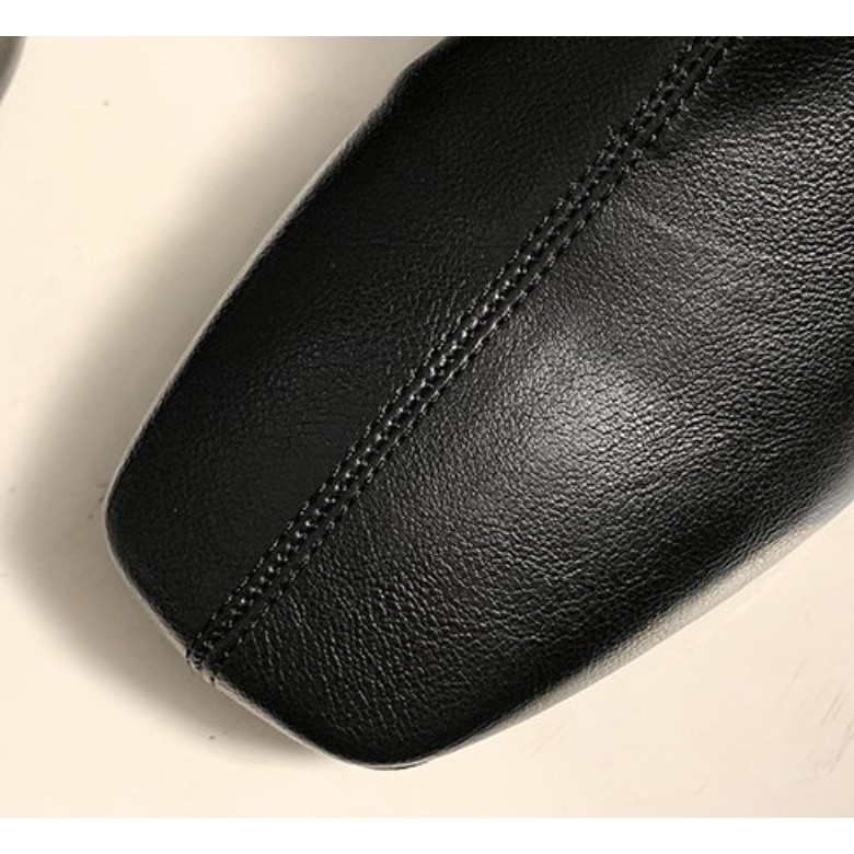 Boots Cổ Ngắn, Mũi Vuông, Da Bóng - Giày Bốt Ulzzang Nữ Đế Cao 6cm, Chất Mềm Siêu Êm Chân - Mã 138