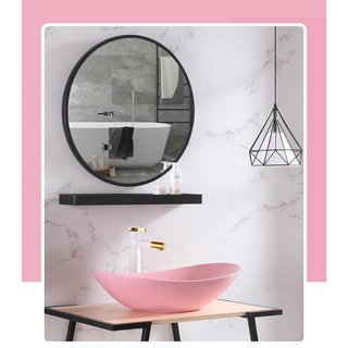 Lavabo - Chậu rửa mặt đặt bàn hình thỏi màu hồng
