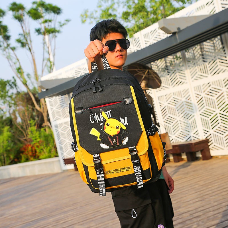 Balo đi học in hình pikachu dễ thương đáng yêu cho bé