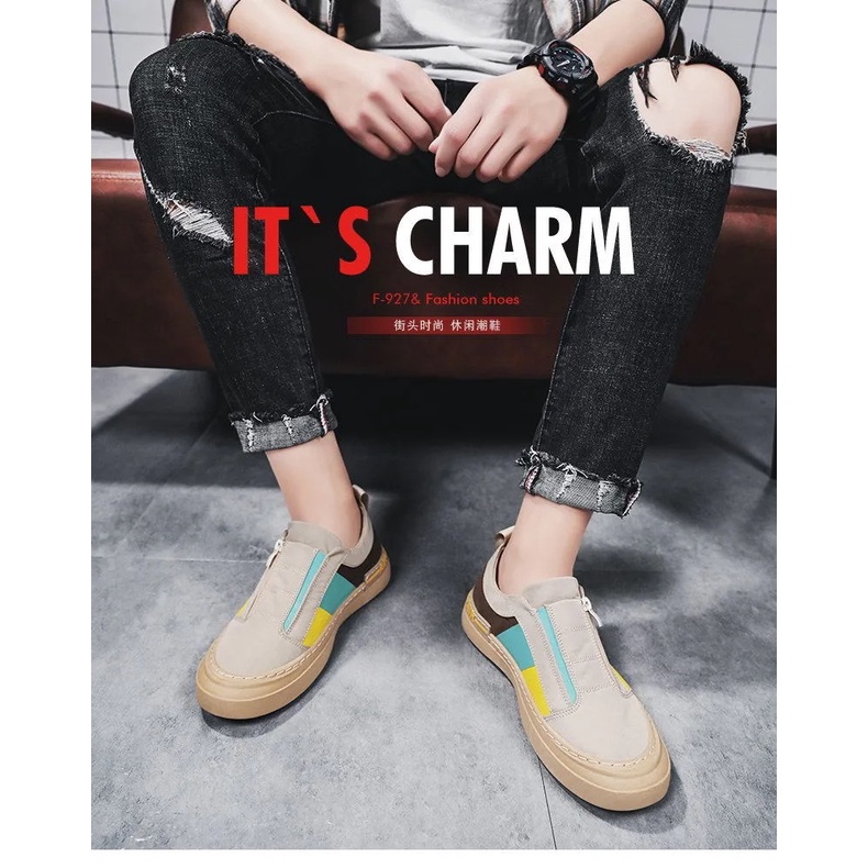 Giày Vải Canvas Thoáng Khí Phong Cách Mới Thời Trang Mùa Hè Cho Nam Sinh Bou303
