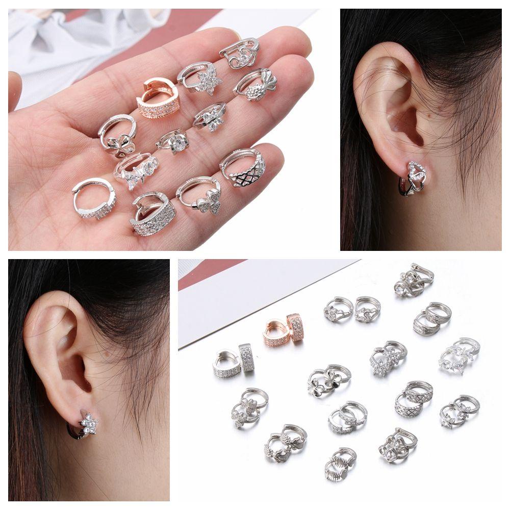 Khuyên Tai Mới|Bảng Màu Phấn Mắt Nhiều Màu Sắc Thời Trang|Khuyên Vành Tai Zircon