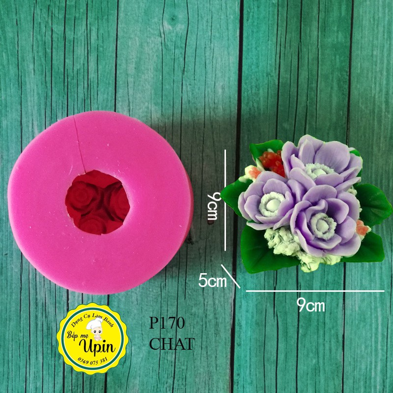 Khuôn Silicone Chùm Hoa  Anh Túc Mã CHAT