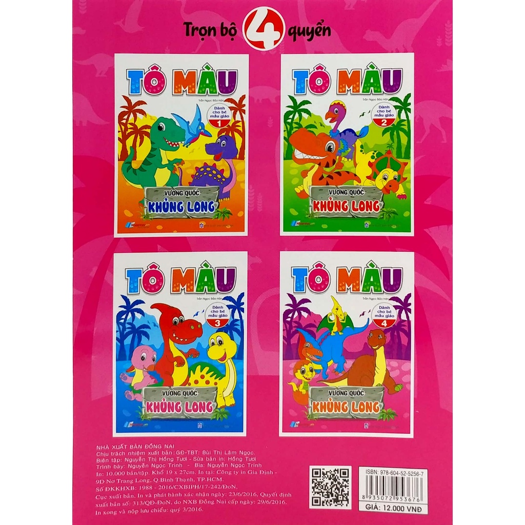 Sách Tô Màu - Vương Quốc Khủng Long - Tập 4