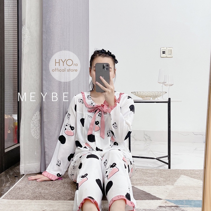 Bộ bầu mùa đông sau sinh mặc nhà dài tay vải Lụa có khóa giọt lệ SS-6