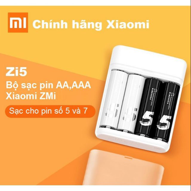 Bộ sạc pin AA/AAA Xiaomi PB401 chính hãng( chỉ bộ sạc chưa bao gồm Pin )