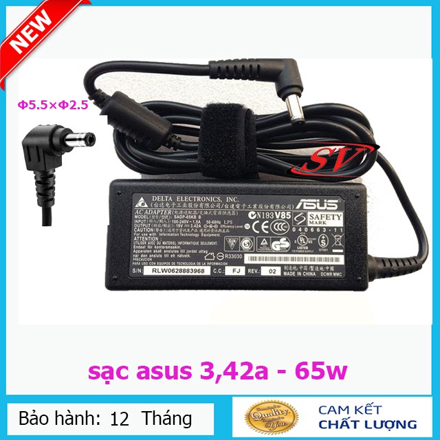 [Xả Kho] Sạc laptop asus 19,5v  3,42a  giá rẻ