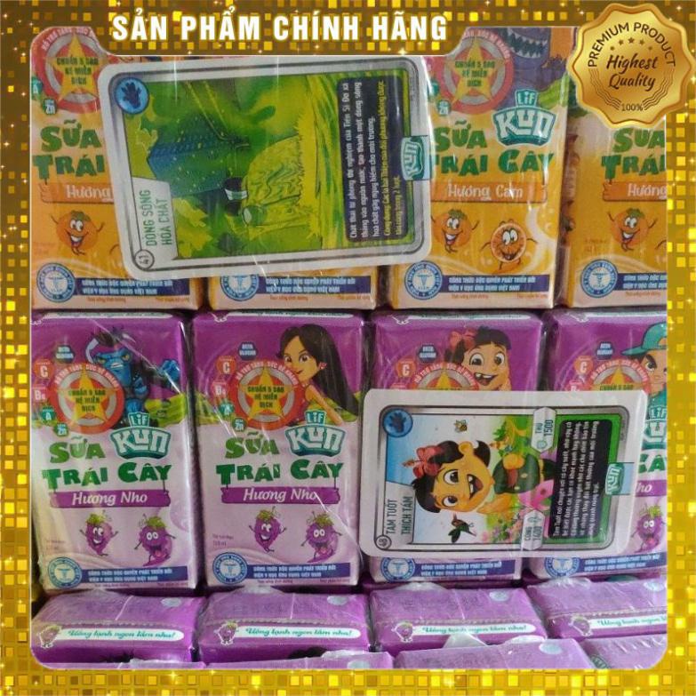 Thùng sữa Kun trái cây vị cam, dâu, nho, trái cây nhiệt đới 48 hộp 110ml