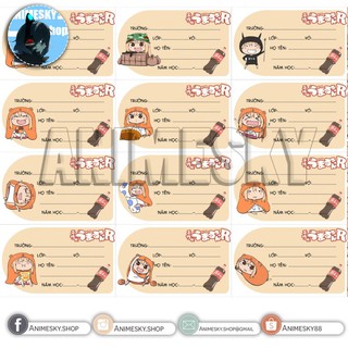 Nhãn vở Himouto! Umaru-chan 1 bộ 12 mẫu