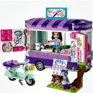 xả hết hàng Bộ lắp ráp lego friends xe bán tranh nghệ thuật của Emma 235 miếng