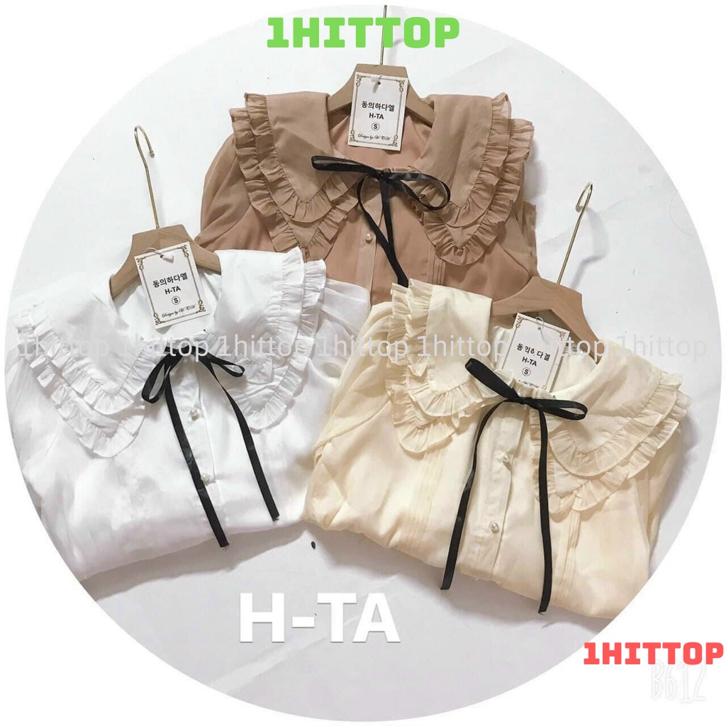 áo sơ mi tơ 2 lớp , áo sơ mi tay bồng nút ngọc hàng QCCC loại 1 A0004 kaca 1hittop