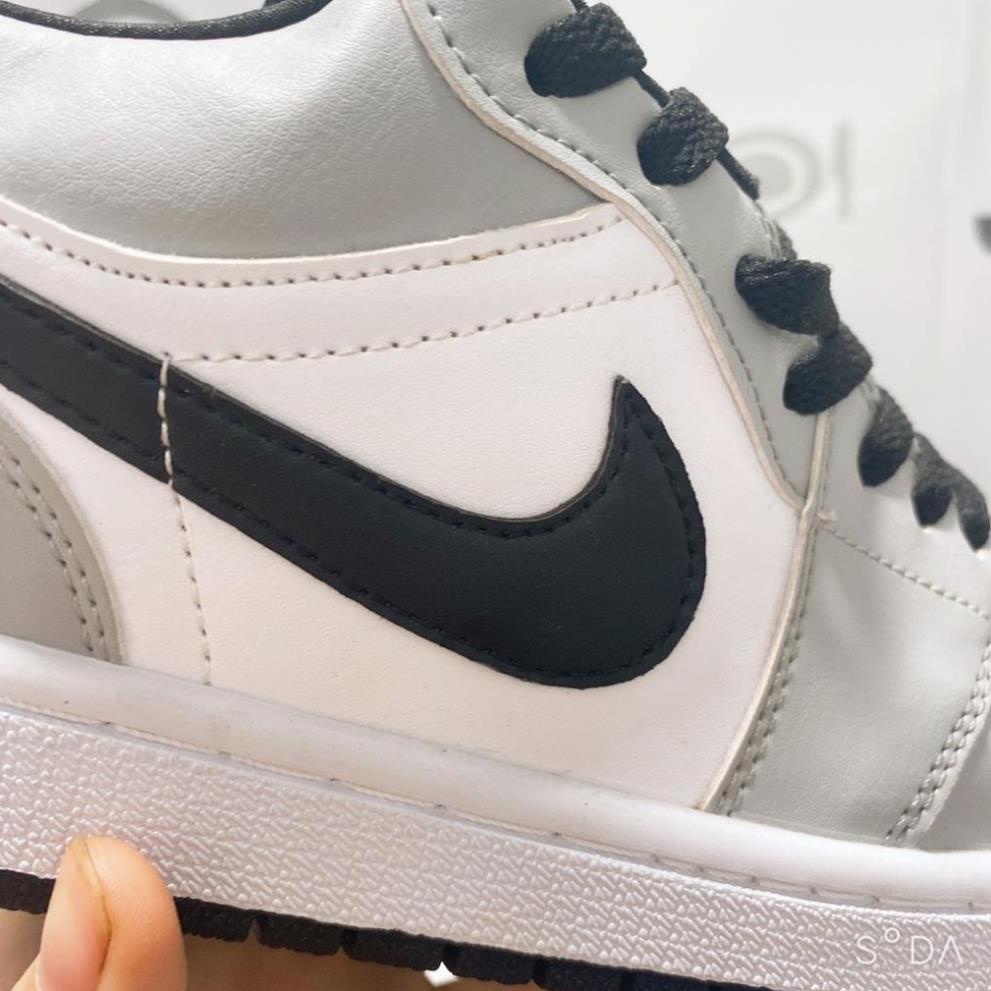 Giày Jordan Xám Trắng Cổ Thấp Nam Nữ, Giày Sneaker JD1 Xám Trắng Low gray Thời Trang Cao Cấp Hottrend 2022