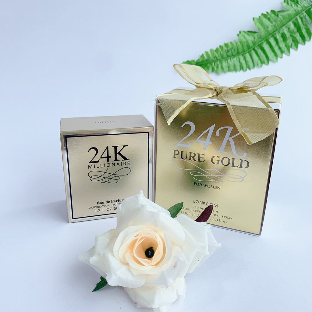 (Chính hãng) Nước hoa nữ 24K Pure Gold 50 - 100ml