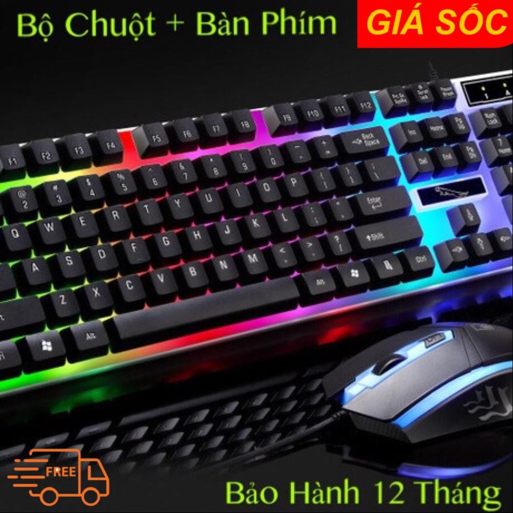 Bộ bàn Phím, Chuột Giả Cơ đèn LED 7 MÀU SIÊU ĐẸP GAMING G21 PRO 2019