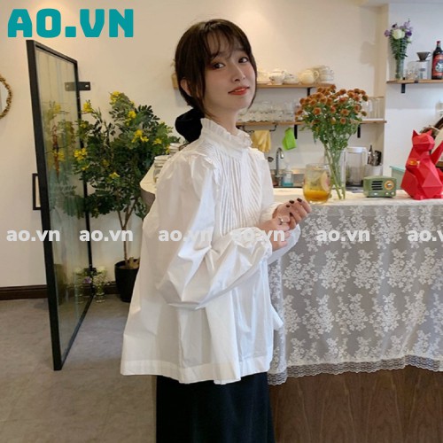 {ao.vn} áo babydoll tiểu thư A254 cổ bèo ly ngực quảng châu Thời trang Xmin HIHISHOPHAHA | BigBuy360 - bigbuy360.vn