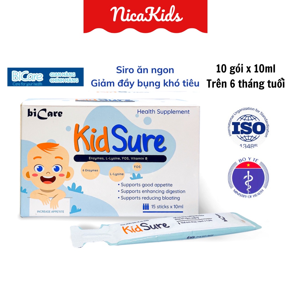 Siro ăn ngon Kidsure cho bé trên 6 tháng hộp 15 gói * 10ml