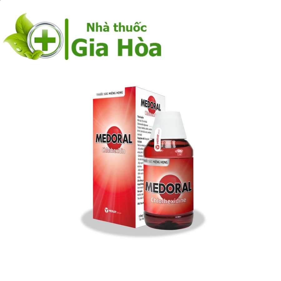 Nước súc miệng, họng Medoral (MERAP) giúp vệ sinh răng miệng, ngừa sâu răng, đau họng