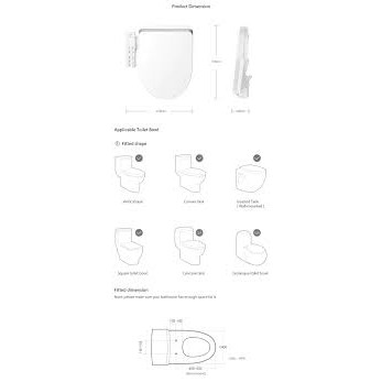 Nắp bồn cầu thông minh XIAOMI Smart Heating Toilet Seat Cover ZNMTG01ZM