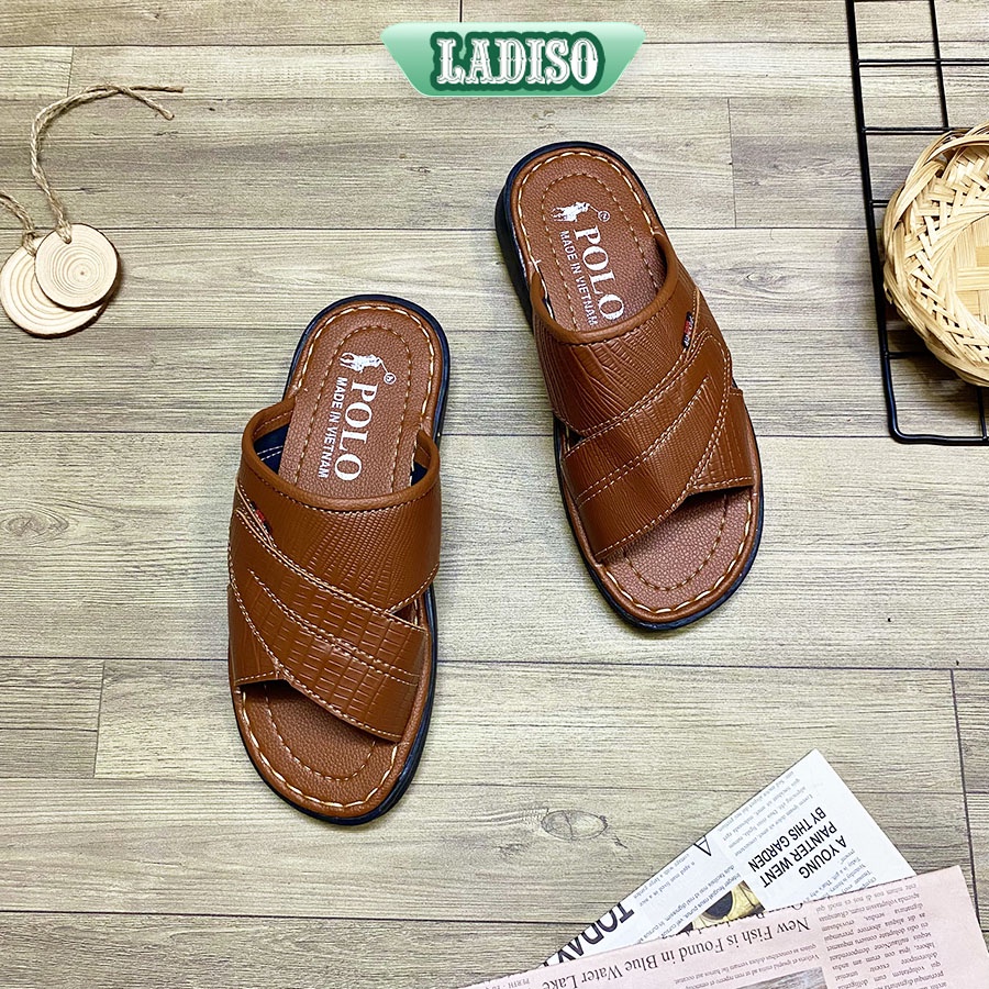Dép nam trung niên LADISO thiết kế sang trọng đã khâu đế chắc chắn bền đẹp theo thời gian đế cao 3cm TT367