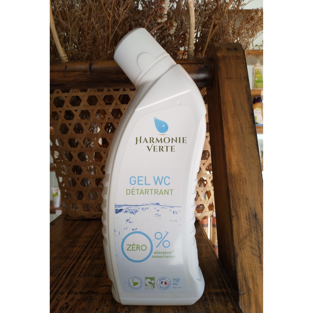 Tẩy Rửa Bồn Cầu / ORGANIC / Gel Tẩy Rửa Bồn Cầu, Vệ Sinh Toilet Hữu Cơ Harmonie Verte 750 ml