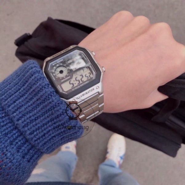 Đồng hồ nam Casio AE 1200-WHD, phong cách lịch lãm thể thao sang trọng.