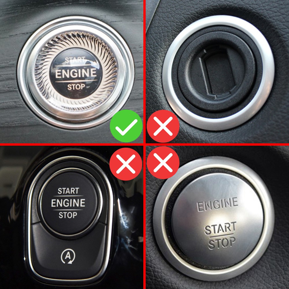Logo 3D 35mm Dán Nút Khởi Động Xe Hơi Benz A M G GLA CLA GLE W176 W246 W166 C117 X156