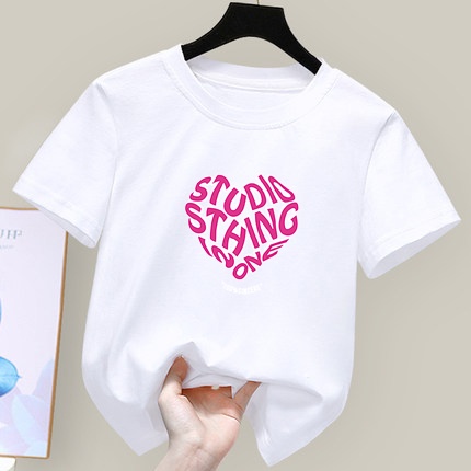 áo bé gái Áo Thun Tay Ngắn Chất Liệu Cotton Thiết Kế Đơn Giản Thời Trang Mùa Hè Cho Bé Gái
