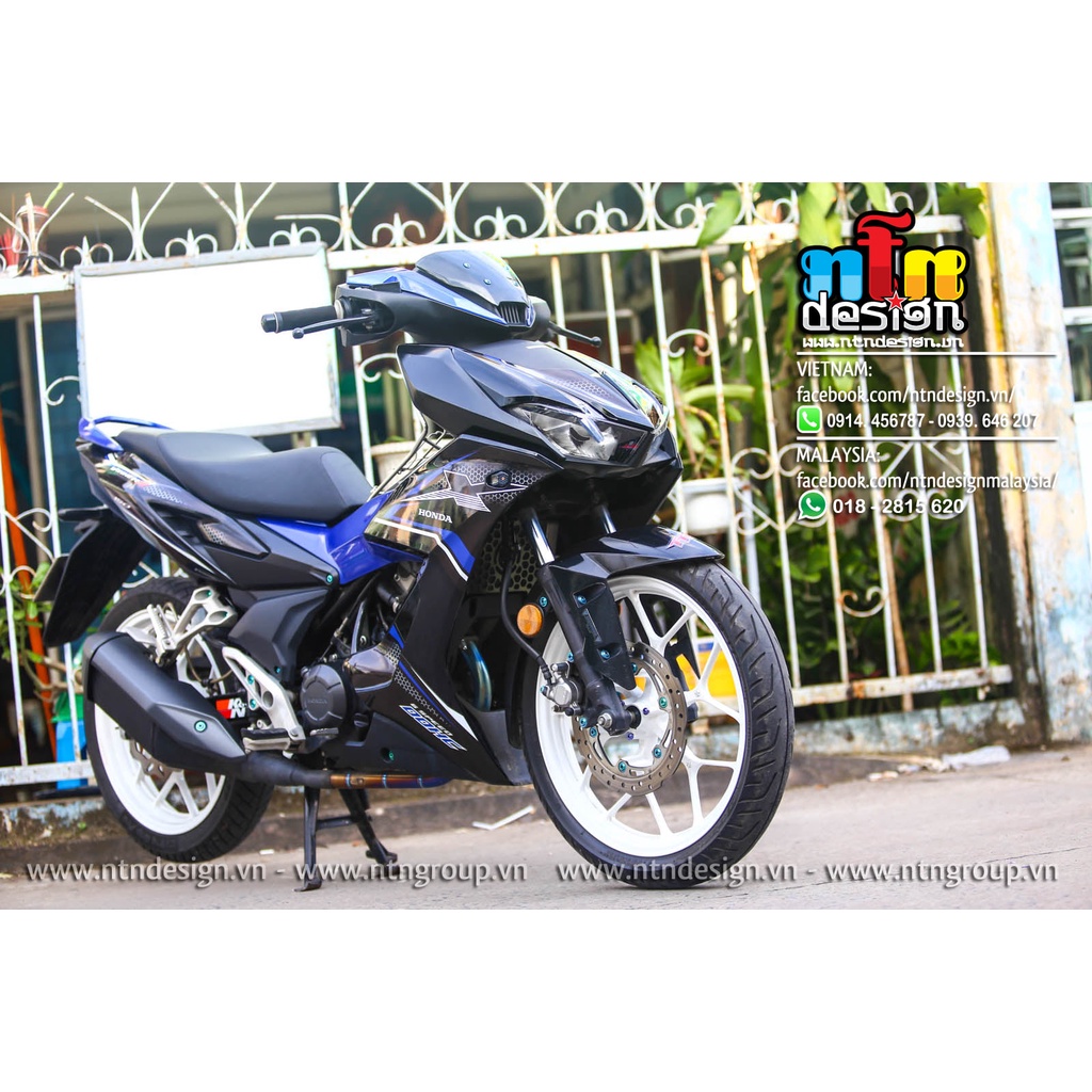 Tem Rời Dán Xe Winner X Mẫu Xanh Đen Cực Hot, Hàng 3 Lớp Chất Lượng Cao