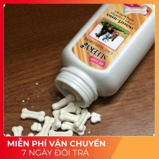 Viên canxi cho chó mèo Canxi sleeky 1 viên lẻ vị bò hình xương