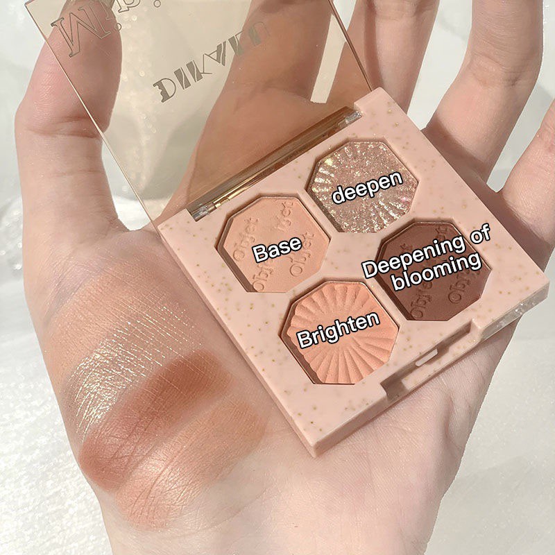 Dikalu (Hàng Mới Về) Bảng Phấn Mắt Bốn Màu Lì Và Màu Ánh Ngọc Trang Điểm Sáng Bóng | BigBuy360 - bigbuy360.vn