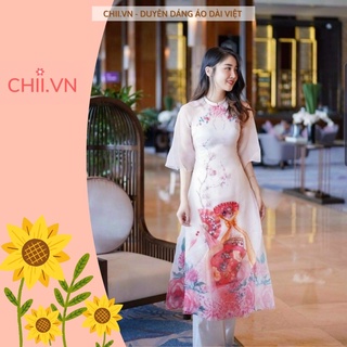 Áo Dài Cách Tân Đính Kết Hạt Cao Cấp, Áo Dài Tết Đẹp
