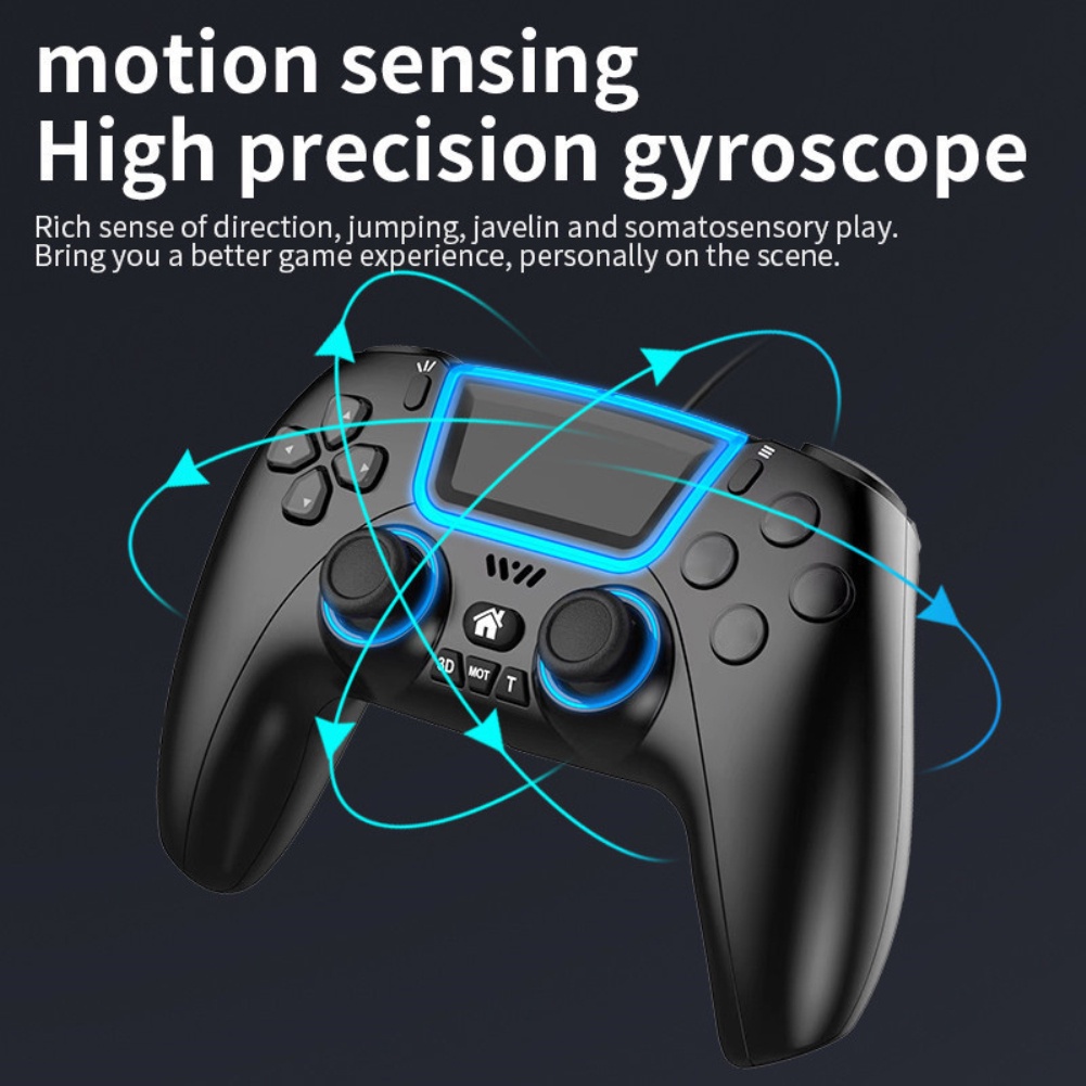Tay Cầm Chơi Game Có Dây Tương Thích Đa Nền Tảng Có Rung Và Sáu Trục Cho Switch/Cho Ps4/Pc Bộ Điều Khiển Trò Chơi Có Thể Lập Trình Với Phím Mở Rộng Phía Sau Okase