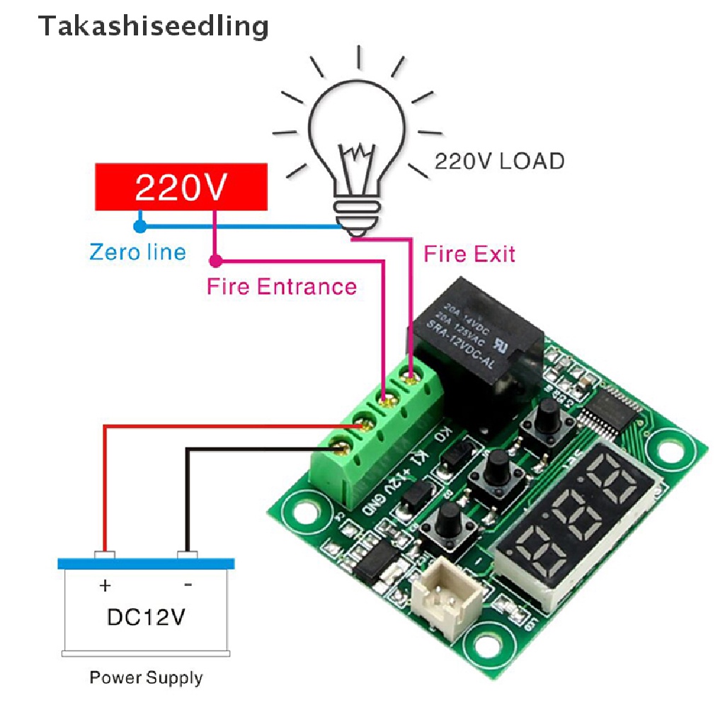 Thiết bị đo nhiệt độ kỹ thuật số DC12v w1209