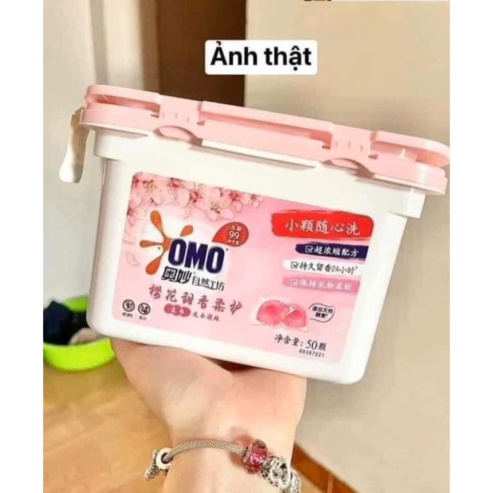 Hộp xà phòng giặt omo dạng viên (50 viên/hộp)