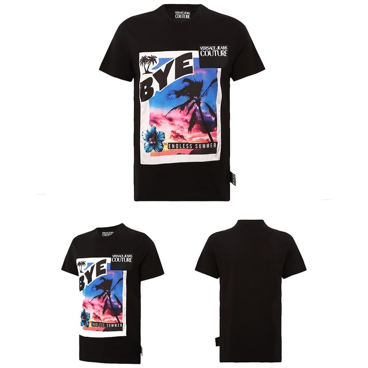 Áo Thun cotton In Logo Versace Thời Trang Năng Động