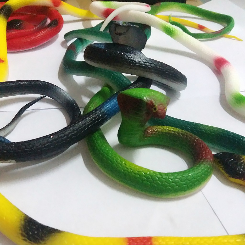 Rắn Giả Cao Su Như Thật Dài 75cm, 40cm troll chơi khăm bạn bè