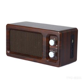 Loa Bluetooth Không Dây Vỏ Gỗ Phong Cách Retro Hỗ Trợ Thẻ Nhớ Tf U-Disk Play