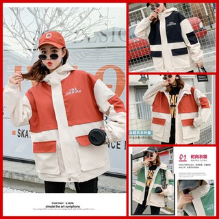 Áo Khoác Kaki Phối Nắp Túi Màu ( 3 Màu )