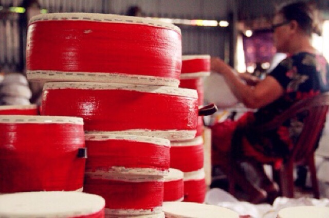 Trống Da Trung Thu - Trống Đỏ Truyền Thống, Trống Múa Lân - Đồ Chơi Dân Gian Cho Bé  - Thư Viện Đồ Chơi