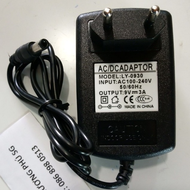 Bộ nguồn Adapter DC: 9V - 3A