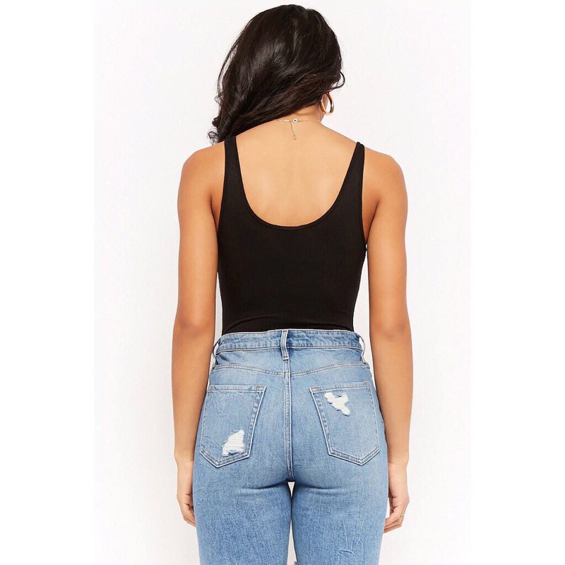 Áo bodysuit sát nách 1 mảnh chất thun gân co giãn đa chiều | BigBuy360 - bigbuy360.vn