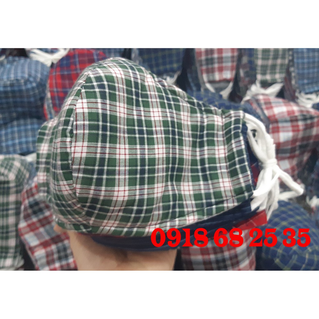 Sỉ 10 khẩu trang vải karo - giao màu ngẫu nhiên