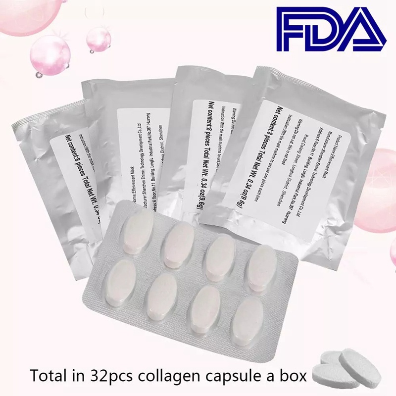 Bộ 32 Mặt Nạ Viên Nén Bổ Sung Collagen Chống Nếp Nhăn Và Lão Hóa DIY