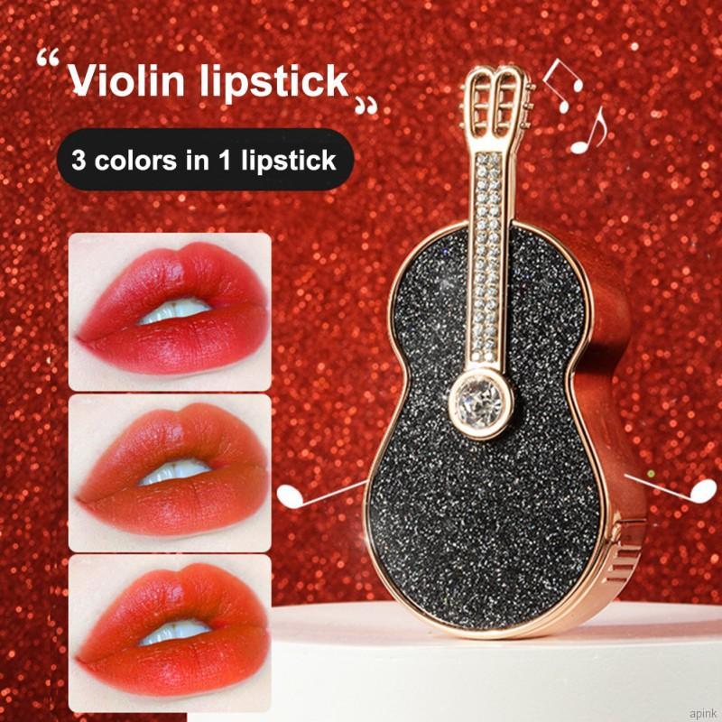Son Môi Dưỡng Ẩm Lâu Trôi Thiết Kế Hình Đàn Violin 3 Màu Sắc Chọn Lựa