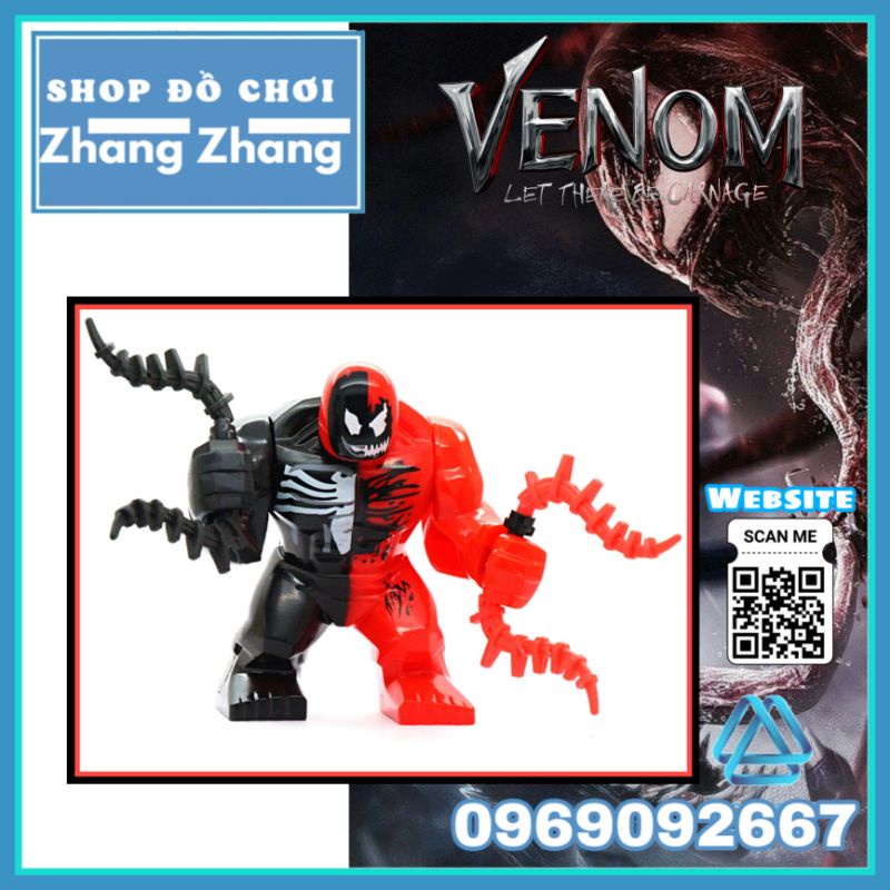 Đồ chơi Xếp hình người nhện Venom kết hợp Carnage Spider-Man Siêu anh hùng Marvel Minifigures Eagle EG132