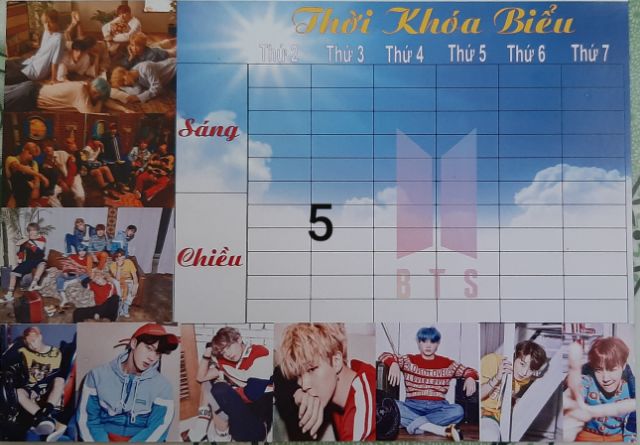 [MUA 1 TẶNG 1] Thời khóa biểu BTS