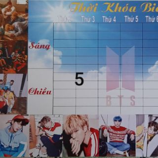 [MUA 1 TẶNG 1] Thời khóa biểu BTS