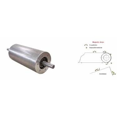 Lô từ tách sắt trên băng tải 230x600mm, ru lo từ lực hút mạnh dài 600mm phi 230mm, nam châm vĩnh cửu